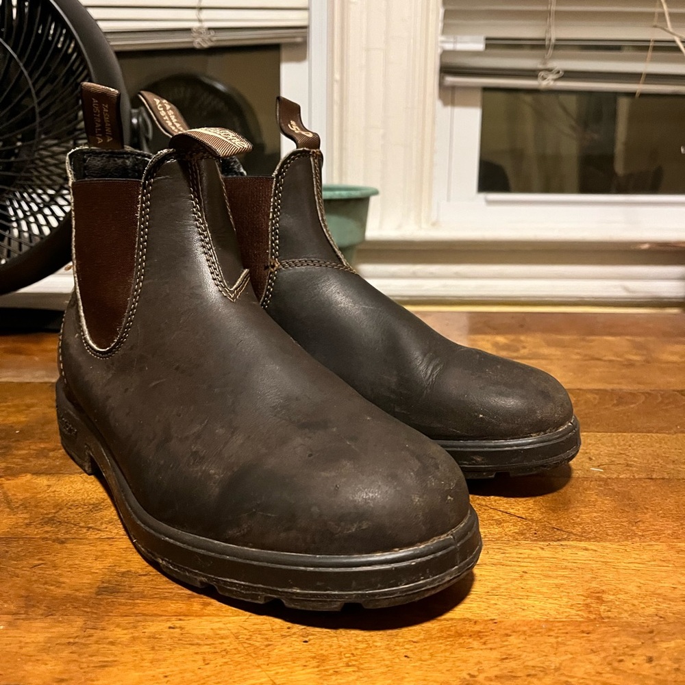 Authentic Blundstone 500 Mens 10.5 Pull on Boot Stout Brown Leather